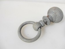 Vintage Türhebel Türgriff verzinkt Stahl Schlaufe Zugknauf alt antik