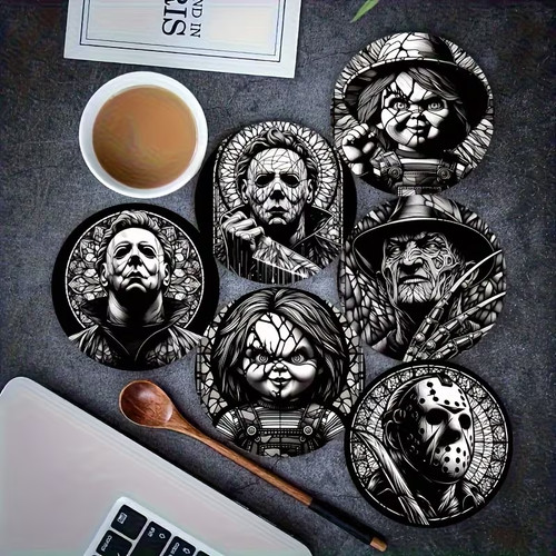 Horror untersetzer set 6er - horror,