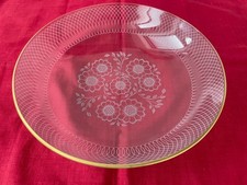 HEYE Filigran Glas Schale Ø 25cm ART DECO Feinstrich Goldrand VINTAGE groß