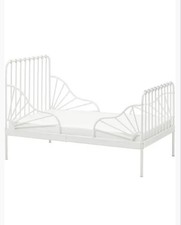 Metallbett Ausziehbar Weiß 90x200