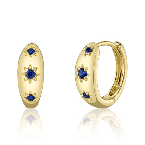 14k gelbgold blaue saphir - blaue,