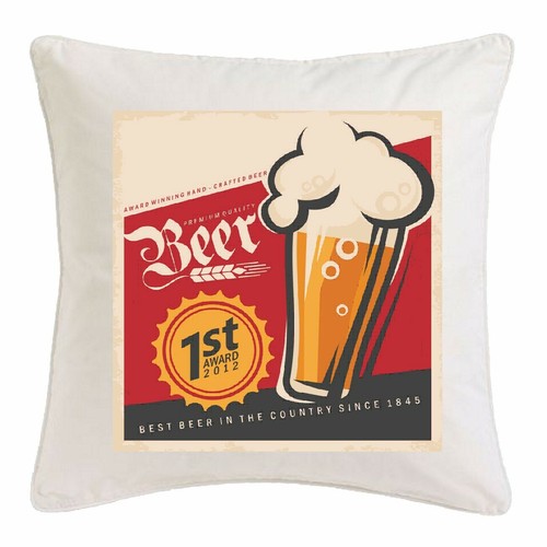 Kissenbezug 40x40cm bier - kissenbezug,