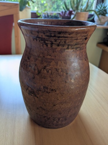 Rustikale keramik vase braun - keramik-vase,,