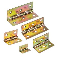 10x Metall-Scharniere Gerollt Gelb Verzinkt Möbel-Scharnier Tür-Band 20 - 80 mm