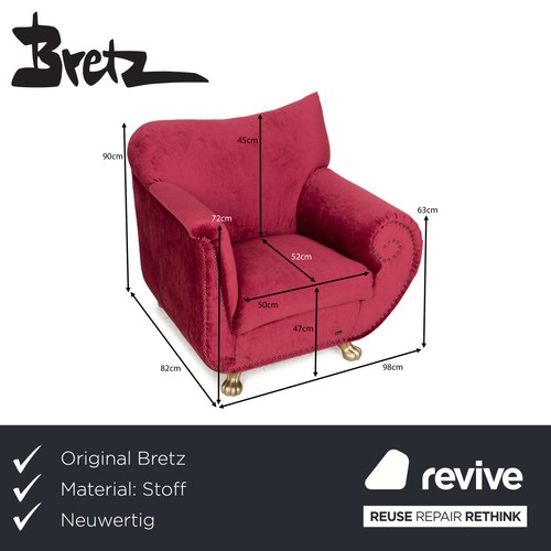 Bretz gaudi stoff sessel rot - sessel,