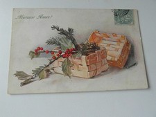 Künst.AK Heureuse Annee! Spanschachtel,Mistel,Tannenzeig gel.?