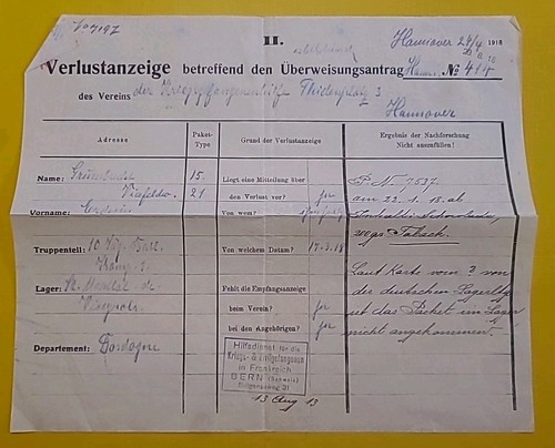 Zensur dokument 1918 - dokument,