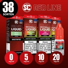SC RED LINE E-Liquid für E-Zigarette & Vape mit 0/5/10/20mg Nikotin I Nic Salt