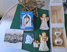 Weihnachts Deko Konvolut  Engel Weihnachtsbaumspitze Glocke mundgeblasen