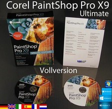 Corel PaintShop Pro X9 Ultimate Vollversion 2 PC Box + DVD, Handbuch PDF OVP NEU