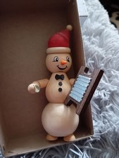 weihnachtsdeko, Figur, Kleiner Schneemann,  Holzkunst Leischnig, 11 cm