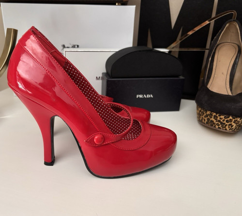Pin couture damen pumps rot - up,