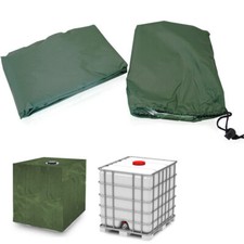 Abdeckhülle Schutzhaube Plane für 1000 Liter IBC Regenwassertank Grün Bituxx