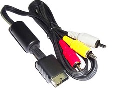 Original PS Audio Video AV Kabel zu RCA Lead für Sony PlayStation PS2 NEU