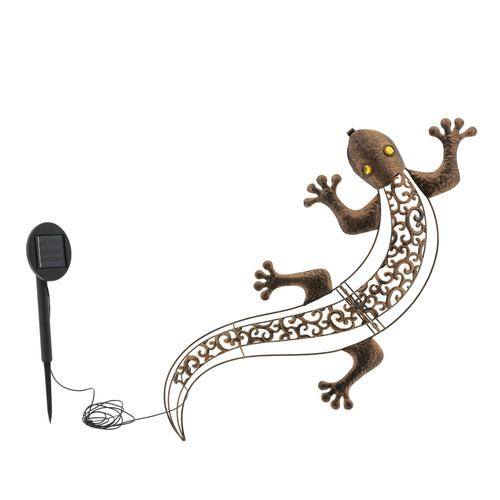 Solar led wandlicht deko - wandlicht, gecko