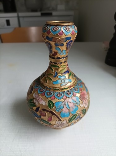 Cloisonne jingtailan vase - cloisonne/jingtailan,
