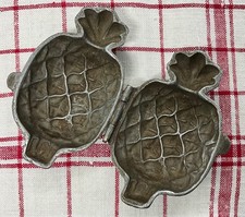 antike alte schwere Eisform Form Eis Marzipan Metall Zinn Ananas um 1900