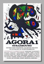 JOAN MIRO «Agora1 Musee D`Art Moderne Strasbourg 1971» Orig. Ausstellungsplakat