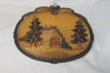 Vintage 30er Wandbild Holz