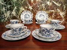 BLUE DANUBE Japan ZWIEBELMUSTER, edles 18 teiliges Kaffeeservice für 6 Personen