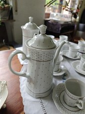 Kaffeeservice Eschenbach Escorial Braune Punkte Vintage 