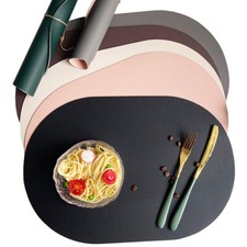 4x Tischset Hitzebeständig Oval Tischmatte Platzset abwaschbar Platzdeckchen