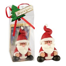 2 x Marzipan Weihnachtsmann, Marzipanfiguren, Marzipan Nikolaus