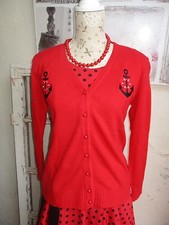 Strickjacke Jacke Cardigan rot