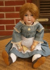 Antike JDK KESTNER Porzellankopf Puppe 167; 9 1/2; Gliederkörper, 52 cm