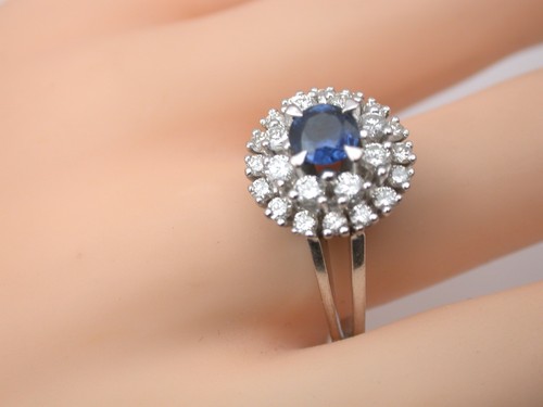 Edler ring mit saphir und - mit,