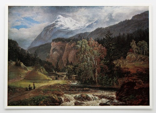 Postkarte alpenlandschaft - -,