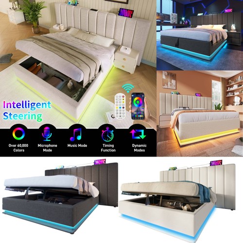 Led polsterbett doppelbett - led,