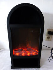 Auflösung.Elektrischer kleiner Deko Kamin schwarz-Blech-Funktion geprüft-H.ca.51