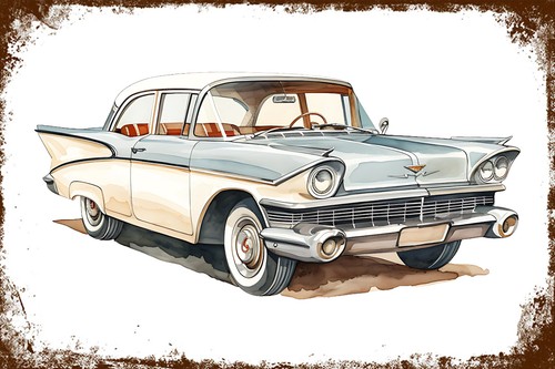 Retro blechschild auto car pkw - retro,