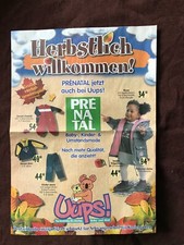 90er Jahre: Werbeprospekt Werbung 1999 - uups Fachmarkt für Mutter, Baby & Kind