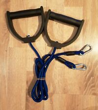 2 Sportseile Expander Stepper Widerstands Bänder Karabiner Gummi Fitnessgeräte