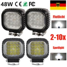 LED Arbeitsscheinwerfer 2 -10X 48W 12V 24V Auto Strahler Traktor Scheinwerfer