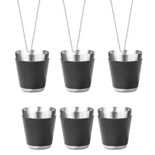 6 Stück Schnapsbecher Metall