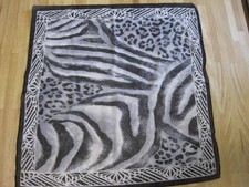 Halstuch - Bandana - Nickituch -  Animal Print - Zebra / Leopard - Schwarzweiß