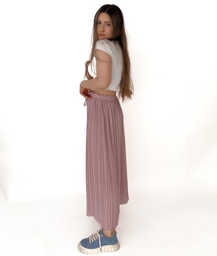 Culotte hose plissee - hose, rose