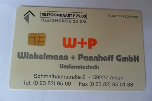 Telefonkarte der fa - dm,