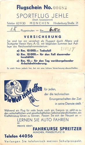 Flugschein - (b83056),