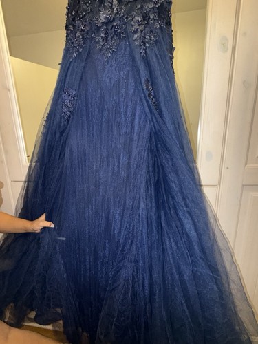 Abendkleid lang blau - lang,