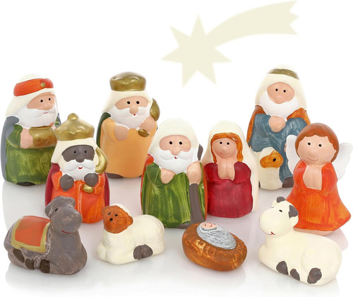Krippen figuren aus keramik - krippen,
