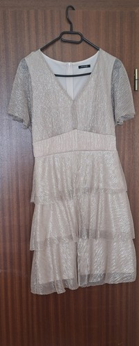 Kleid glitzer champagner - kleid,,