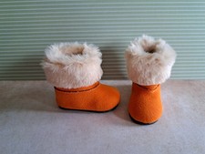 Puppenstiefel in orange - 5,8cm x 2,8cm