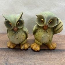 2x Porzellan Eule Figur Set