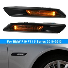 2x L+R Blinkleuchte LED Schwarz Seitenblinker Blinker Für BMW 5er F10 F11 10-13