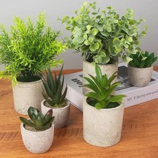 5 x Kunstblumen im Topf