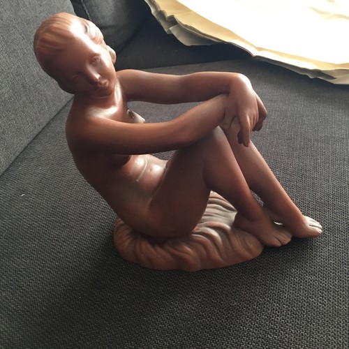 Keramik figur frau sitzend - keramik,